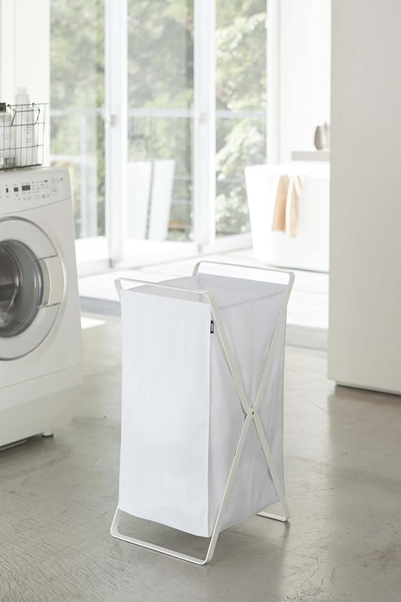 tower laundry basket white laundry basket