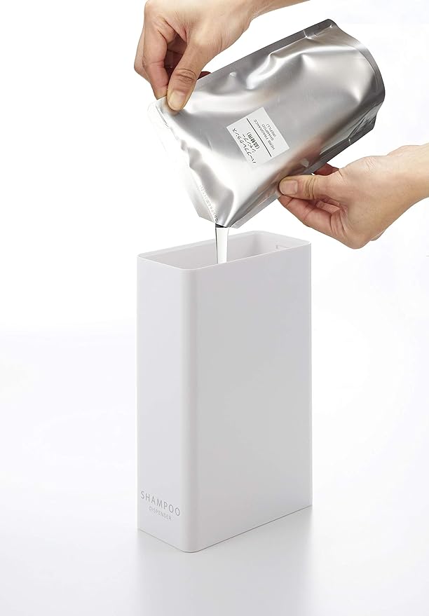 tower two-way dispenser square slim shampoo white pump dispenser bottle