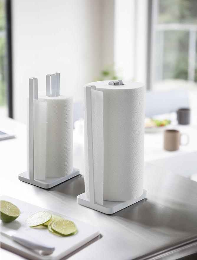 Tower One-handed Kitchen Paper Holder, White, Fits Large Rolls