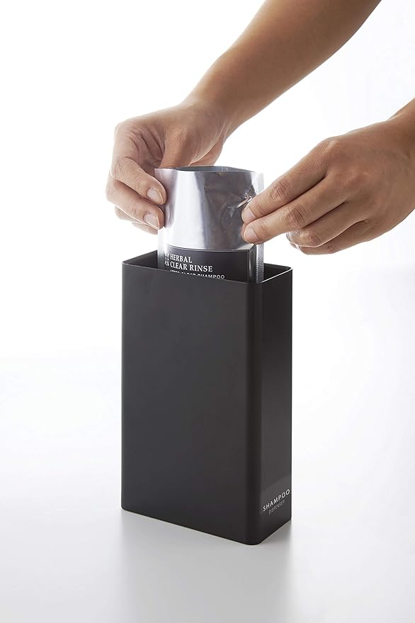 tower two-way dispenser square slim shampoo black pump dispenser bottle