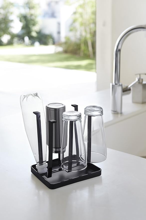 Tower Glass Stand Slim Black