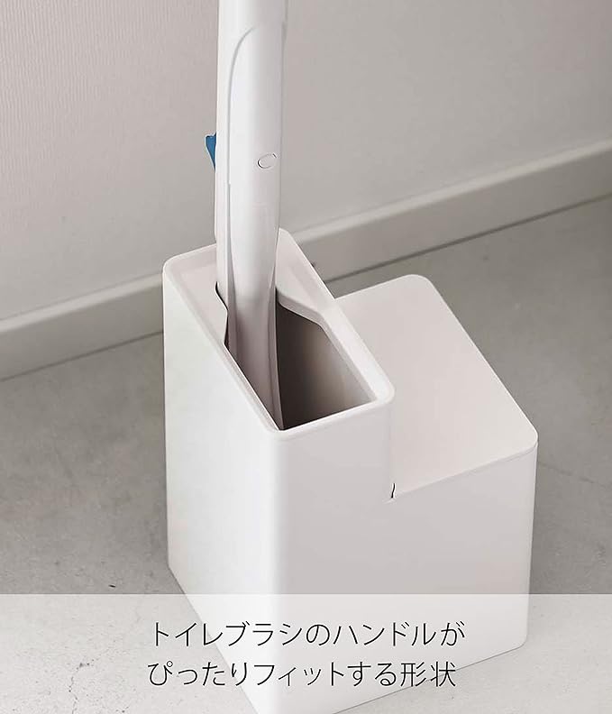 tower 替えブラシ 収納付き 流せるトイレブラシ スタンド ホワイト トイレブラシケース トイレ掃除