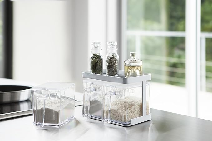 tower kitchen storage spice rack white