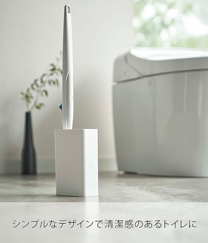 tower 流せるトイレブラシスタンド ホワイト トイレブラシケース