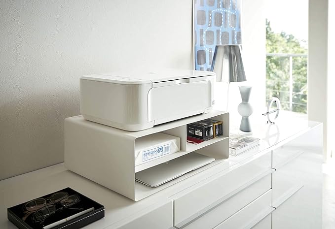 Tower Two-Way Printer Storage Rack, White