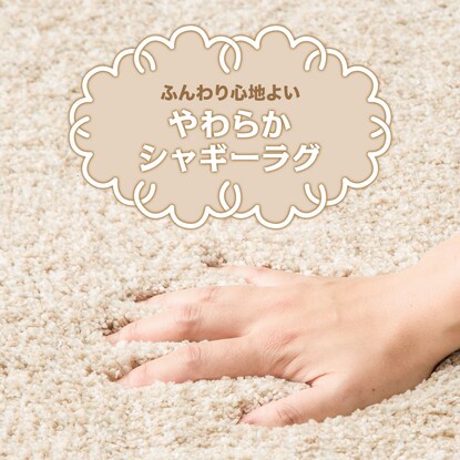 Antibacterial and deodorizing soft shaggy rug (PB shaggy BE 185 x 185)