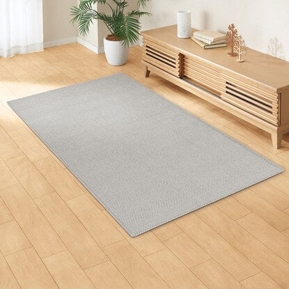 Urethane jacquard rug (herringbone 95 x 185GY RA01)