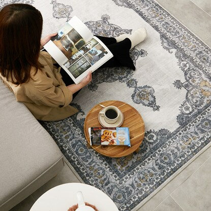 Classic design washable brushed print rug 130X190