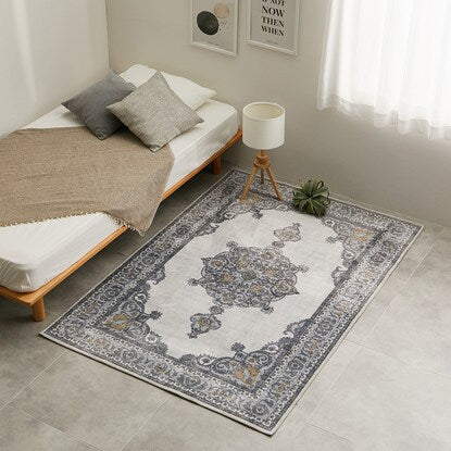 Classic design washable brushed print rug 130X190