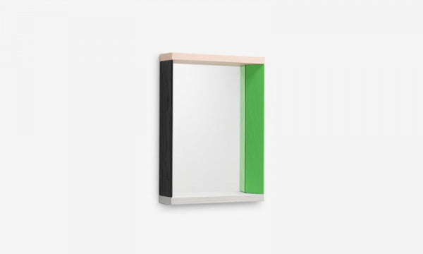 Colour Frame Mirror S Green Pink