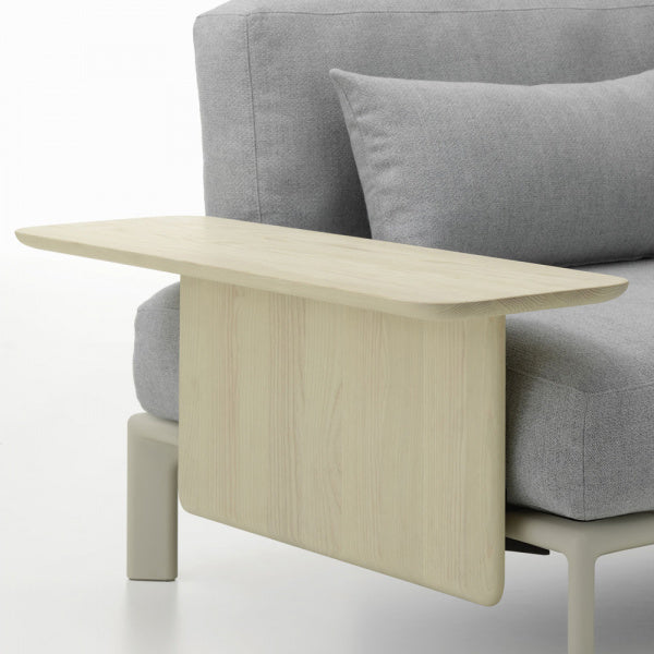 Anagram Sofa exclusive attachable table 30 x 90 cm Ash wood Oil cotton white finish
