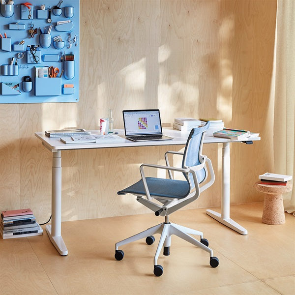 Tyde 2 Home Desk W120×D70cm Soft Light x Soft Light