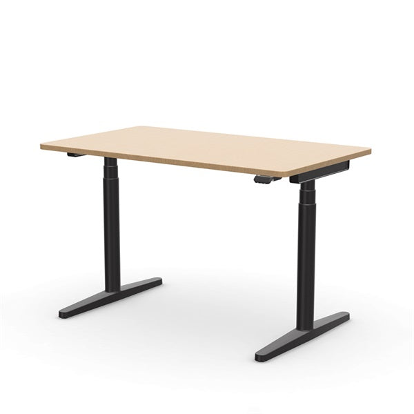 Tyde 2 Home Desk, W120 x D70cm, Light Oak x Deep Black