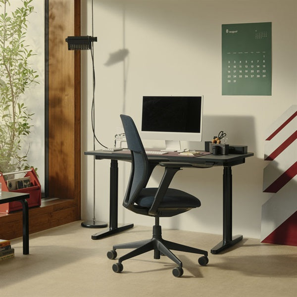 Tyde 2 Home Desk, W120 x D70cm, Light Oak x Deep Black