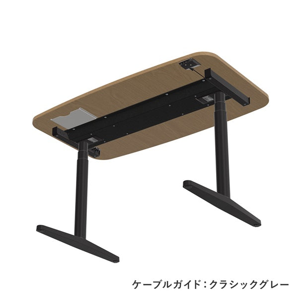 Tyde 2 Home Desk W130×D75cm Light Oak×Deep Black