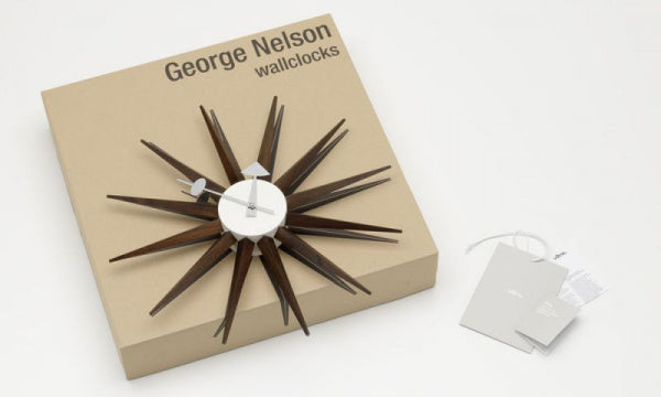 Sunburst Clock φ47cm ウォルナット