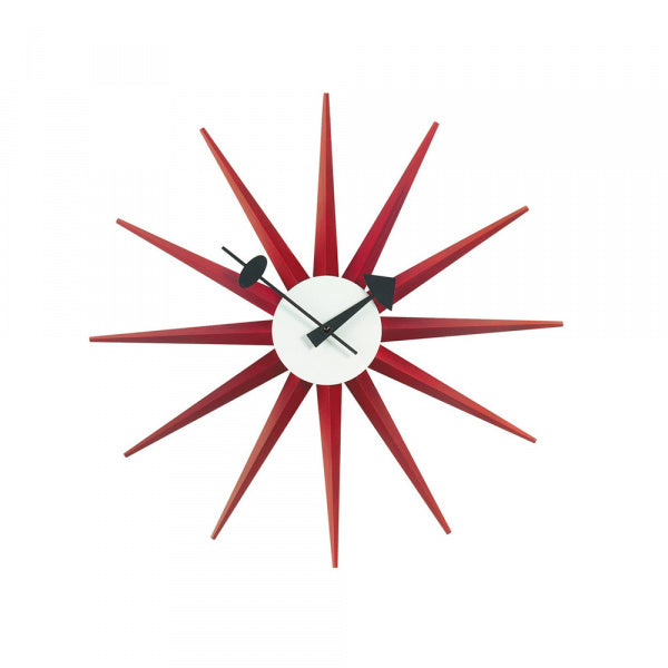 Sunburst Clock φ47cm レッド