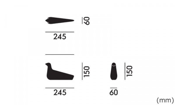 L'Oiseau Ceramic Charcoal Matte Finish