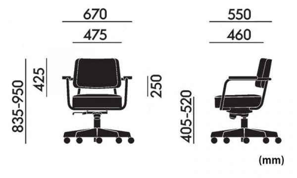 Fauteuil Direction ピヴォタン ブルーマルクール×tress