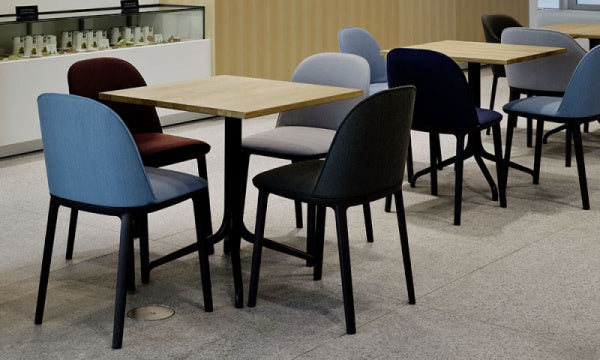 Belleville Square Indoor Table, 75x75cm, Light Oak with Deep Black