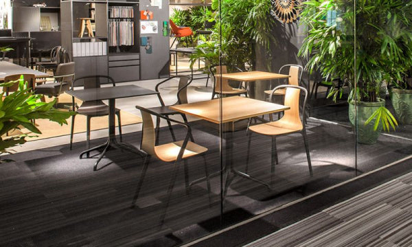 Belleville Square Indoor Table, 75x75cm, Light Oak with Deep Black