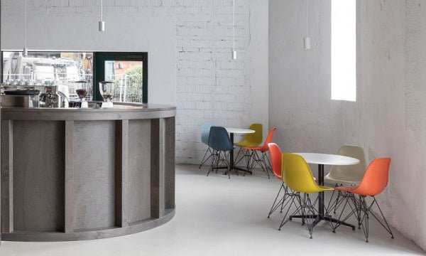 Round Bistro Table for Indoor Use, φ79.6cm, White x Basic Dark