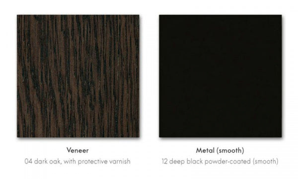 Round Bistro Table for Indoor Use, φ79.6cm, Dark Oak x Basic Dark