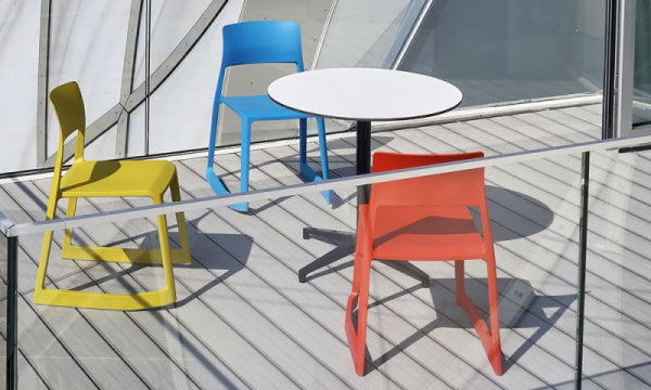 Bistro Table ラウンド アウトドア用 φ79.6cmホワイト×ベーシックダーク