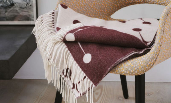 Eames Wool Blanket Bordeaux