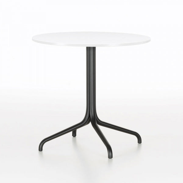 Belleville Round Table for Indoor Use, 79.6cm Diameter, White x Deep Black