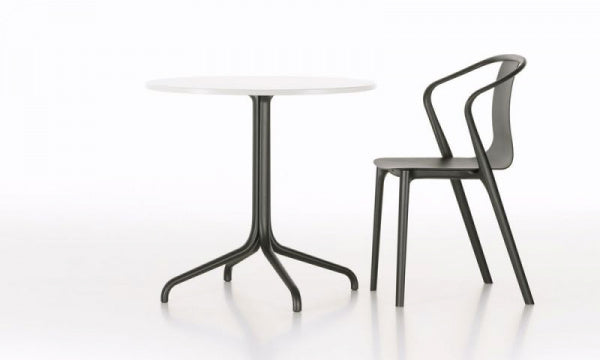 Belleville Round Table for Indoor Use, 79.6cm Diameter, White x Deep Black