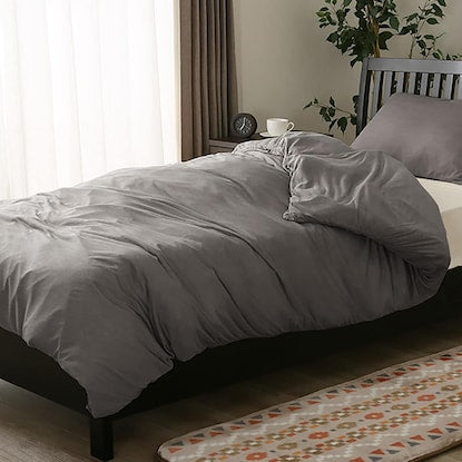 Duvet cover for single size (soft light GY S)