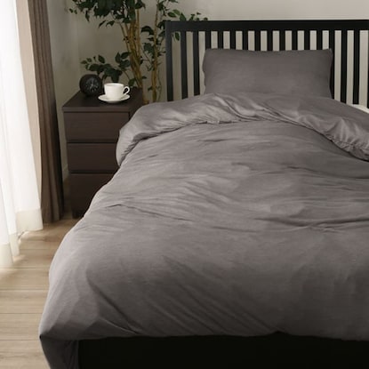 Duvet cover for single size (soft light GY S)