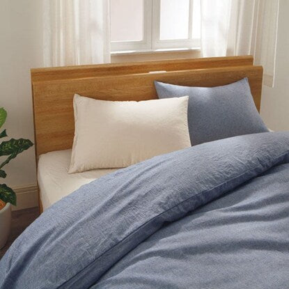 Single duvet cover (cotton linen W BL S)