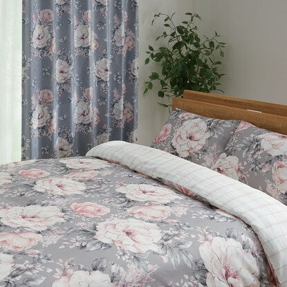 Easy-to-use stringless duvet cover, single size (N-Grip, Peony, S)