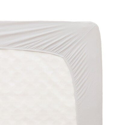 Vertical and horizontal stretch N fitted sheet, semi-double to double (FT04 SS GY SD-D)