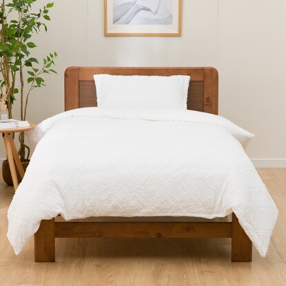 Easy-to-use stringless duvet cover, single size (N-Grip PT47 WH S)