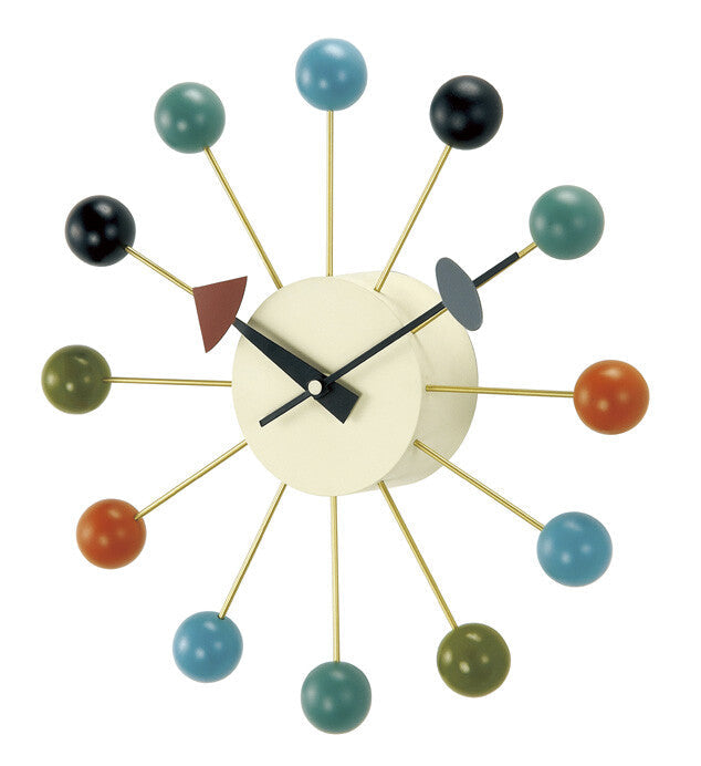 Pop Design Wood Ball Steel Needle Wall Clock