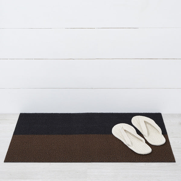 玄関マット 46×71cm デュオストライプ モカ
