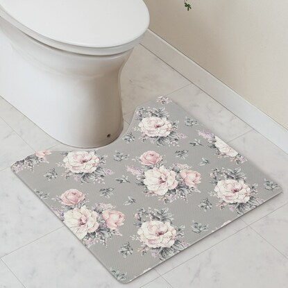 Wipeable toilet mat (Peony Gala JQ12)