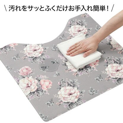 Wipeable toilet mat (Peony Gala JQ12)