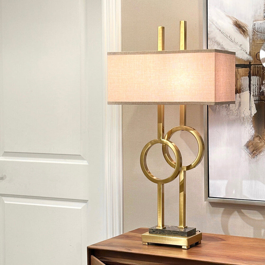 Luxury Brass Marble Table Lamp