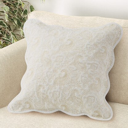 Cushion cover (Quilt Paisley 2 WH 45×45cm)