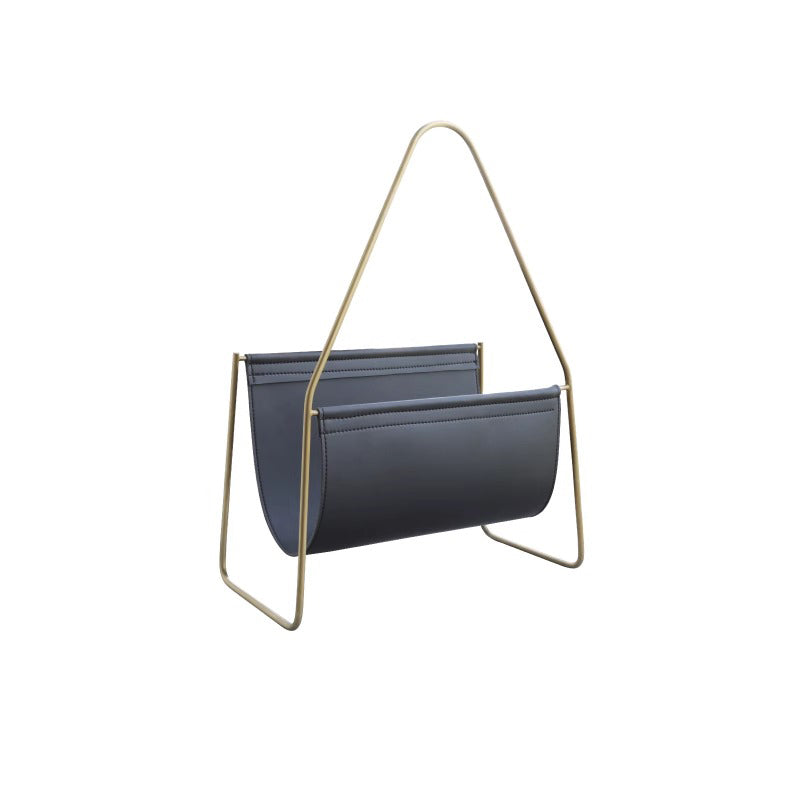 Leather magazine rack