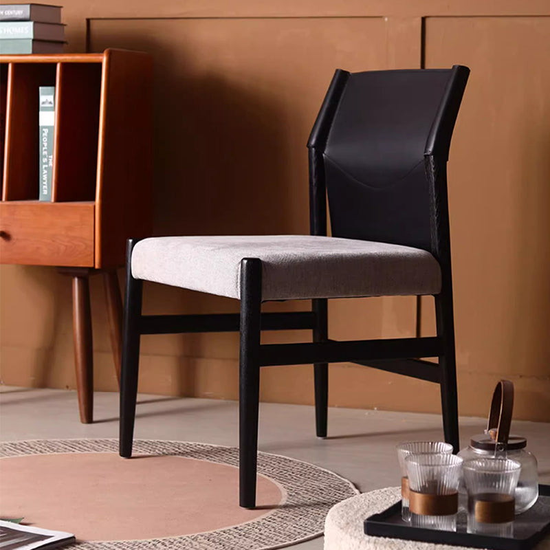 White Ash Saddle Leather Dining Chair