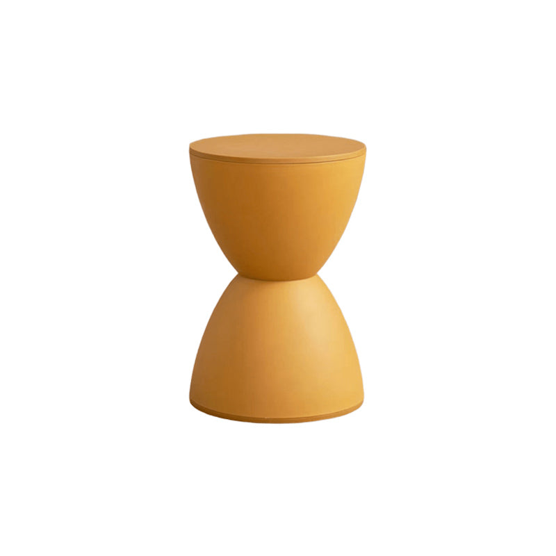 Hourglass-shaped round stool