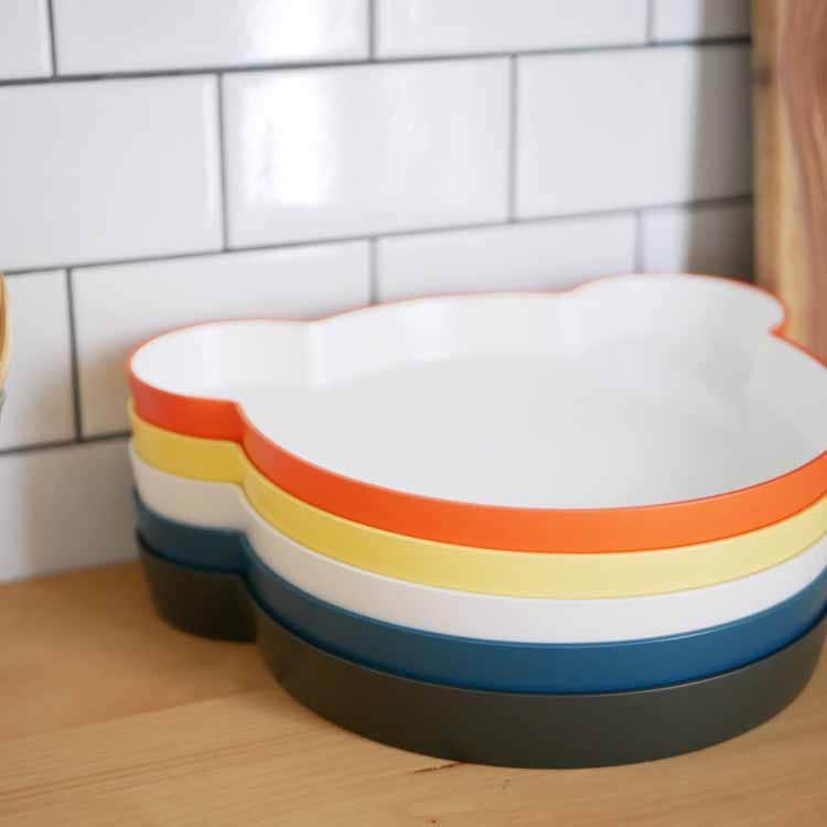 Kids Dish Plate Bear Gray