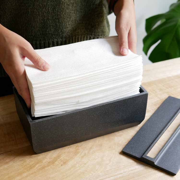 Torel Paper Towel Box, 140cm, Sand Black