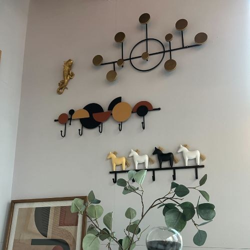 87124 Coat Rack Semicircles Colore 80cm