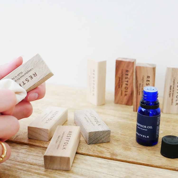 RESTFOLK Camphor Tree Blocks 24pcs W Wood Case